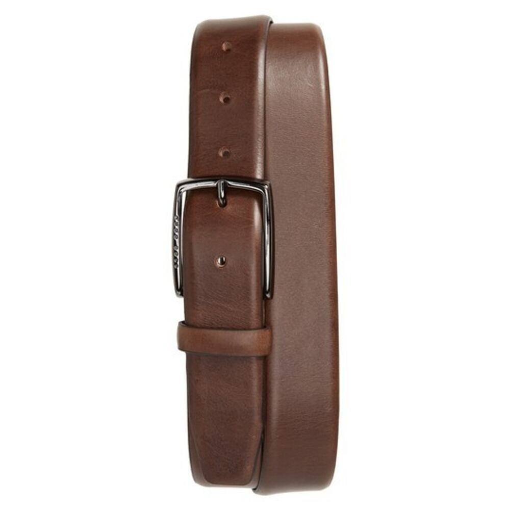 BOSS Celie Leather Belt Dark Brown Size 42 0724